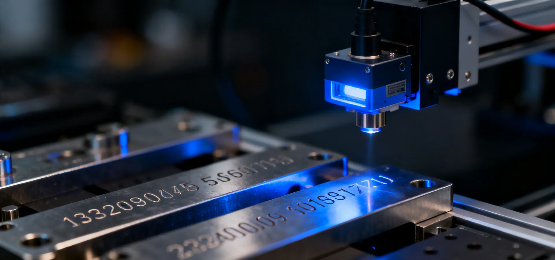 Keyence fiber laser marking system in precision manufacturing environment