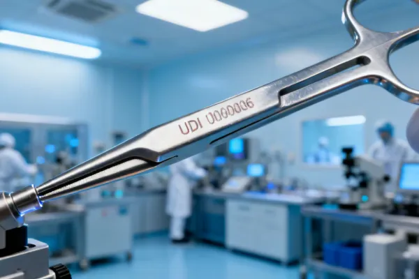 UDI laser marking on surgical instrument for FDA compliance