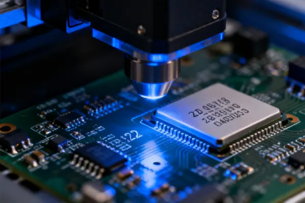 UV laser micro-marking on PCB and semiconductor components