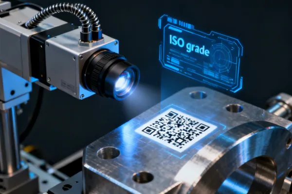 Integrated vision verification system grading a DataMatrix code per ISO 15415
