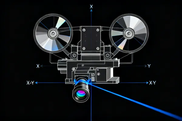 Galvanometer scanning head architecture with X-Y mirror deflection system